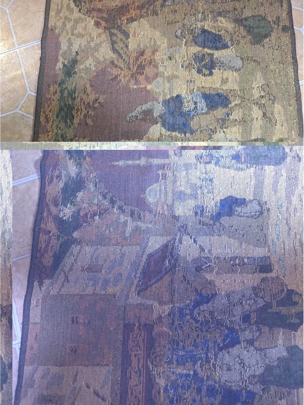 Vintage Middle Eastern Outdoor Market Scene Vibrant Colored Tapestry 22
